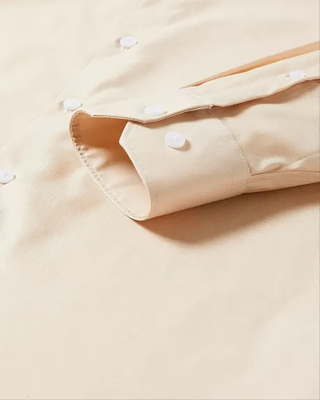 Slim-Fit Solid Sateen Dress Shirt