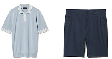 Polo shirts and chino shorts